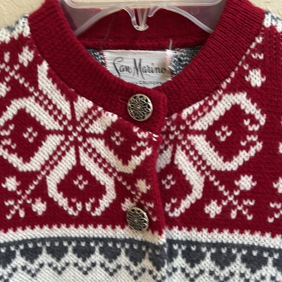 Fair isle sweater Cardigan Sz 38(M-L).woman’s Classic Winter themed quality - Picture 2 of 8
